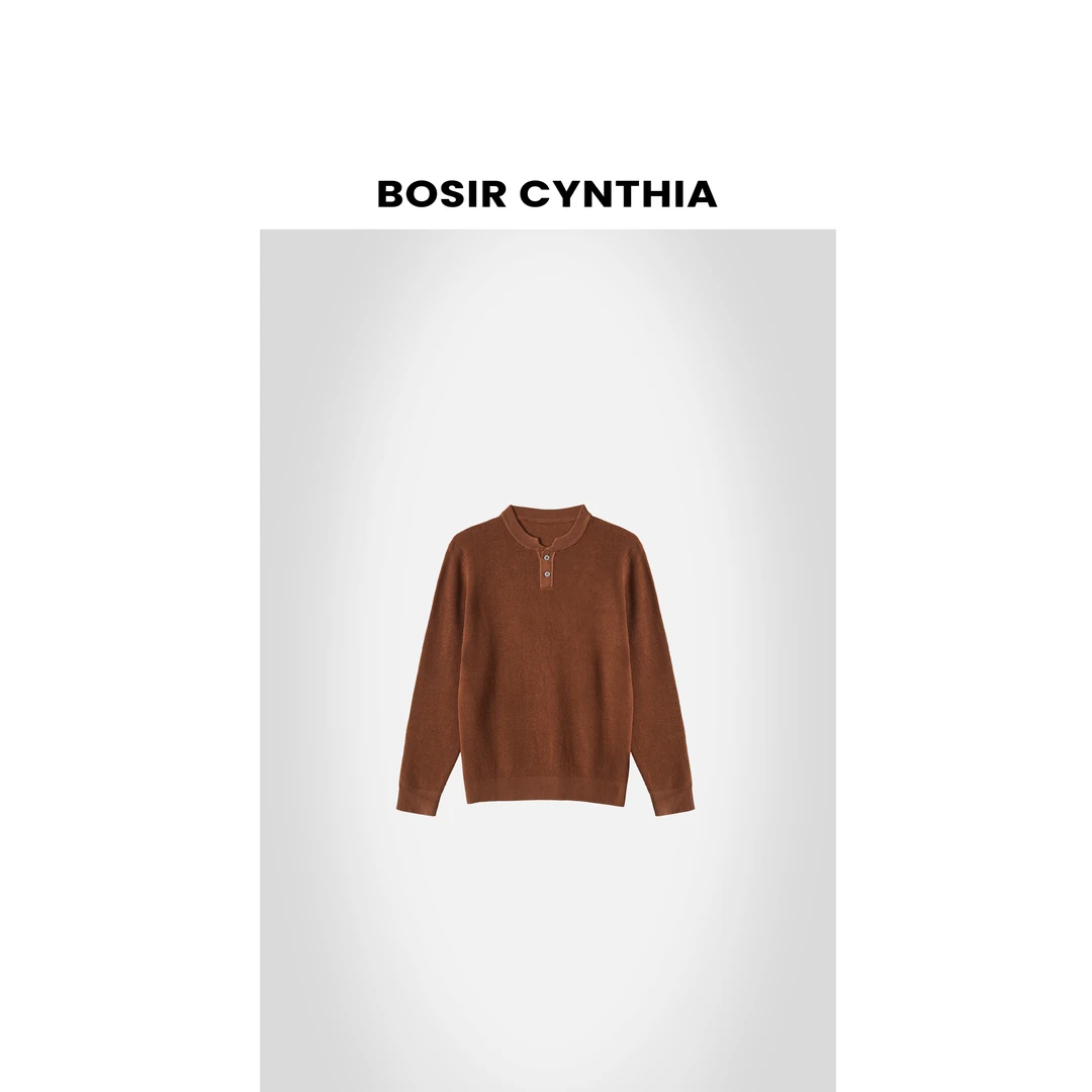 【天丝针织衫】莱赛尔双扣低领打底针织衫BM041