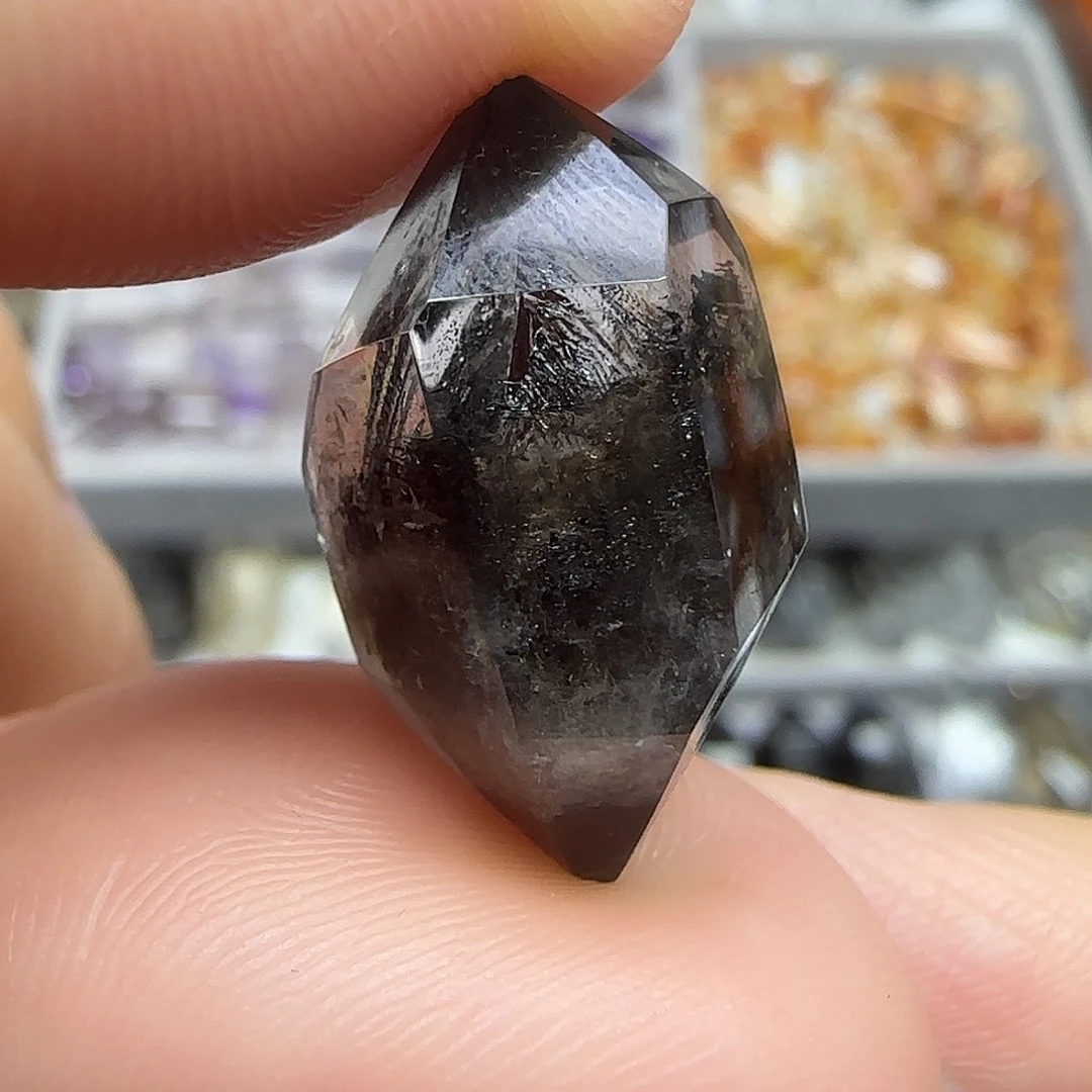 珠宝半成品未镶嵌水晶闪灵双尖随形