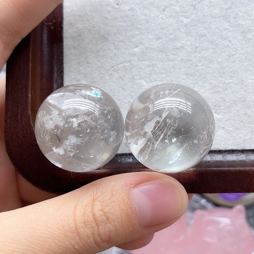 珠宝半成品发晶未镶嵌23白水晶单株卡2.6mm微瑕放漏