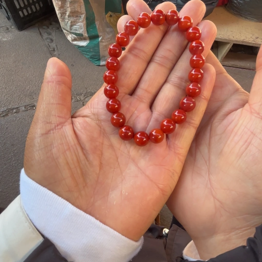 南红玛瑙颈饰合金路*