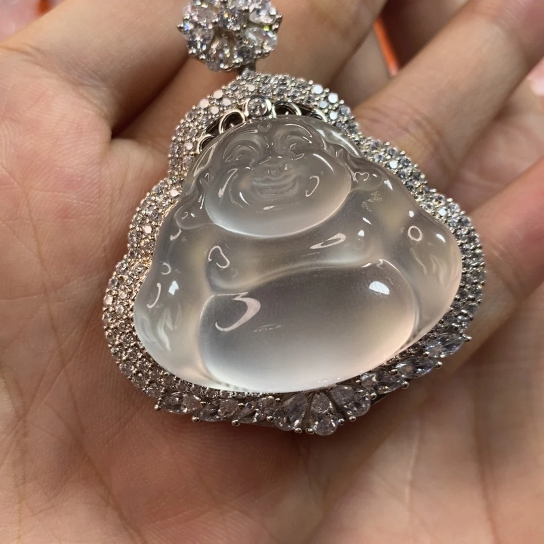 素***3石英质玉佛公银S925镶嵌