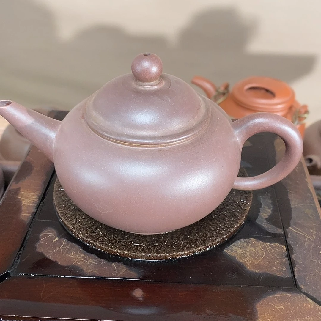 紫砂茶壶高端180cc紫泥水平