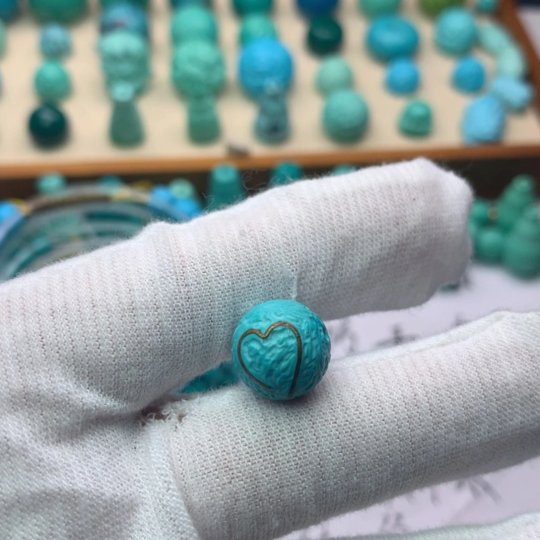 手工打磨精品爱心圆珠