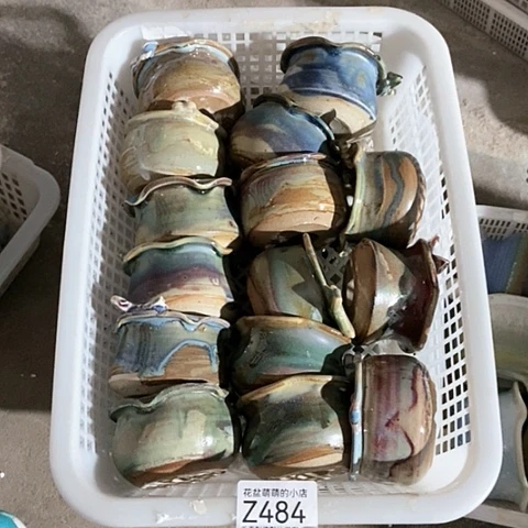 紫砂花盆484微瑕品口径5到5.5左右