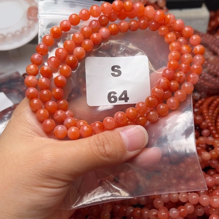 南红玛瑙未镶嵌多样性发货默认微瑕称重7mm