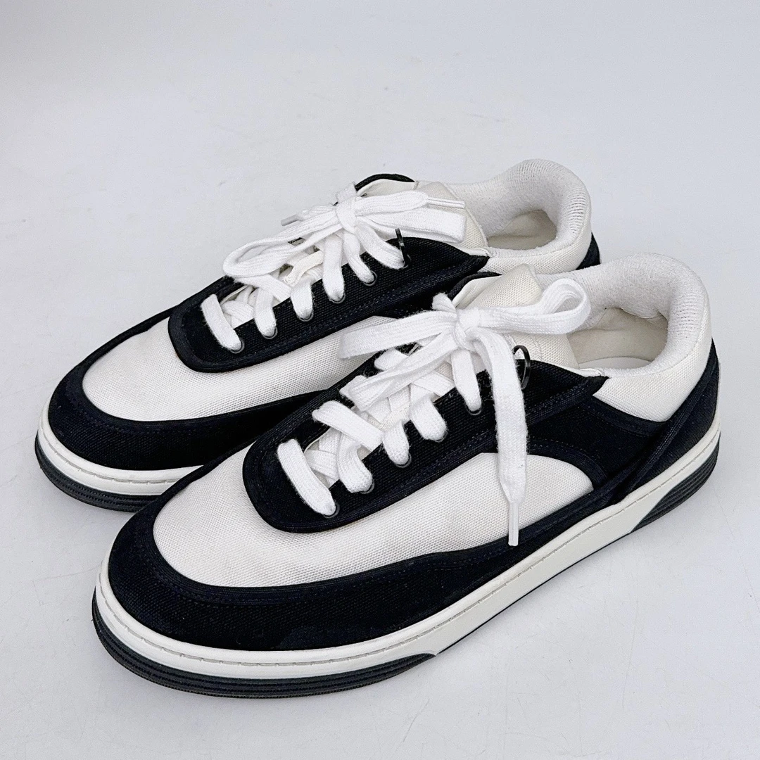 99新 Chanel/香奈儿 37.5码/黑白熊猫板鞋/jm07089