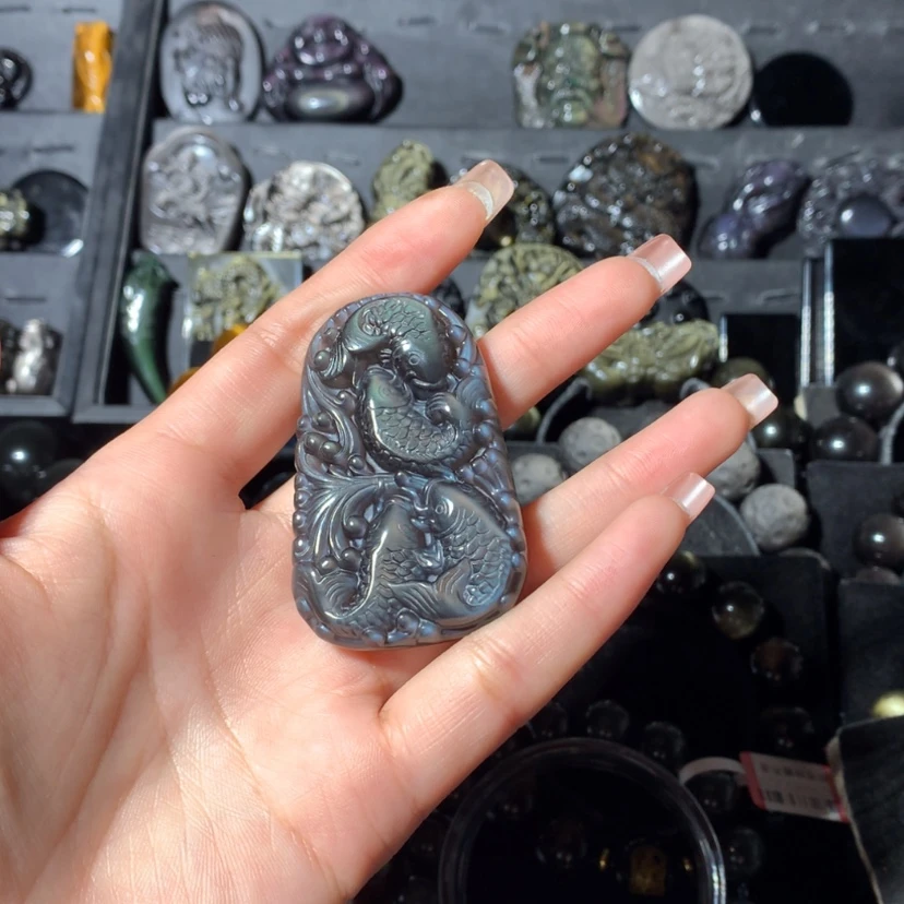 【闪购商品】黑曜岩颈饰未镶嵌好****恙