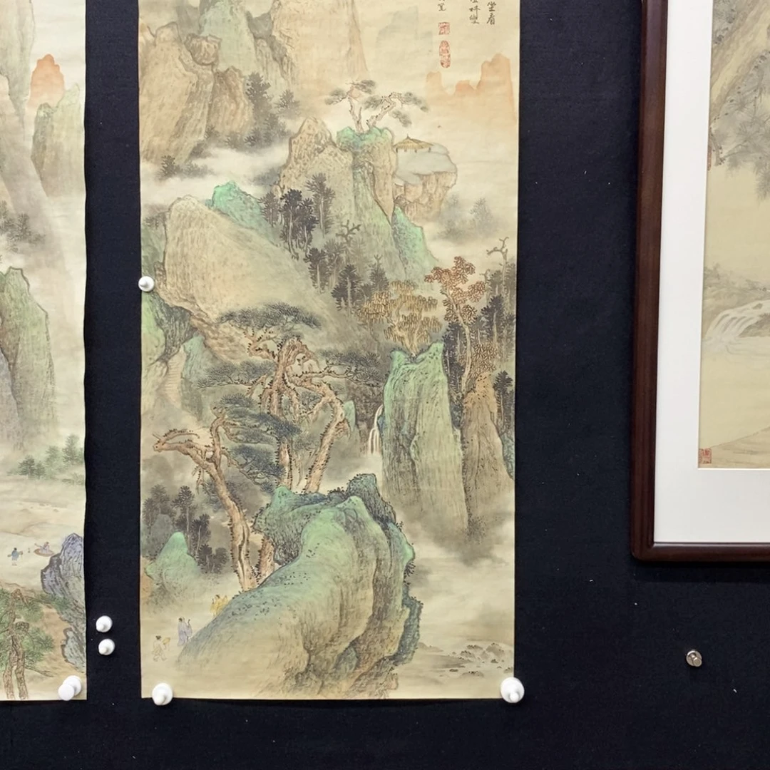 国画水*声手绘国画精品山水蒋林涛带框