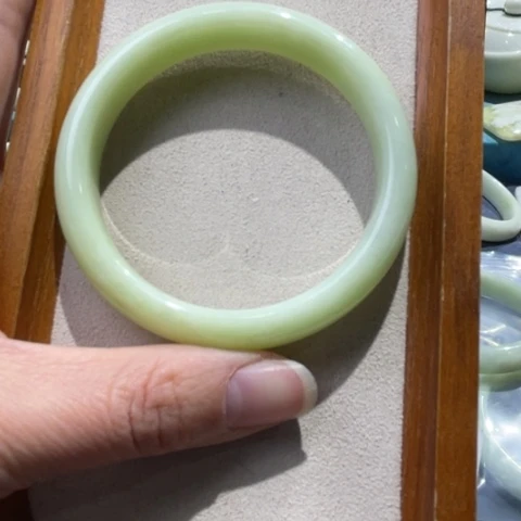 蓝田玉（蛇纹石化大理石玉）手镯未镶嵌J****n