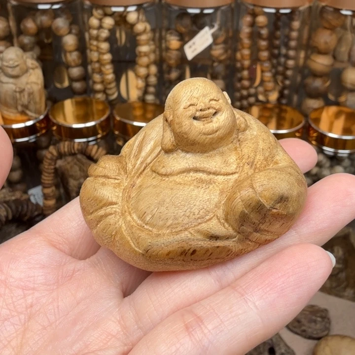 沉香沉香碎屑马泥涝沉香弥勒佛10.8克