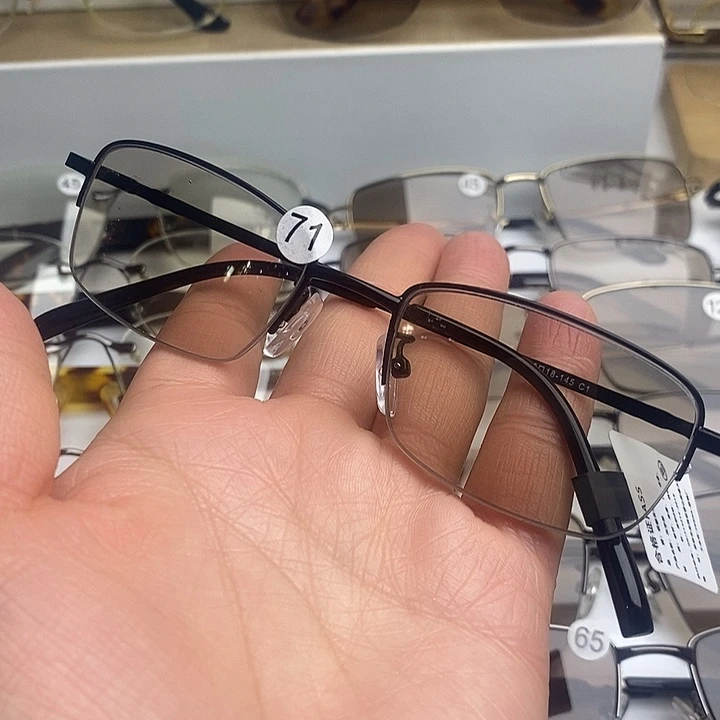 半框款天然水晶石头眼镜