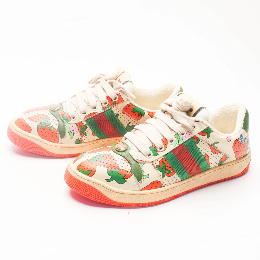 99新 GUCCI/古驰 /36/草莓脏脏鞋/97新