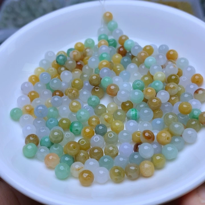 翡翠散珠卡5冰三彩40个