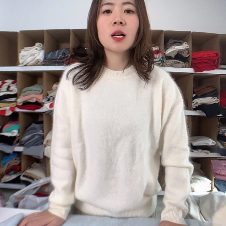 白色拉绒纯山羊绒假一赔三