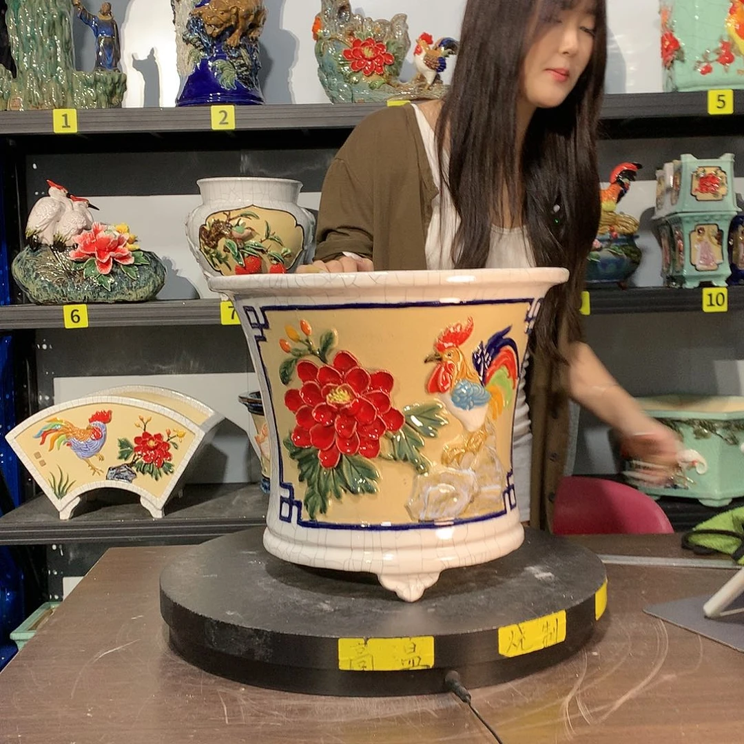 高温烧制石湾盆花盆