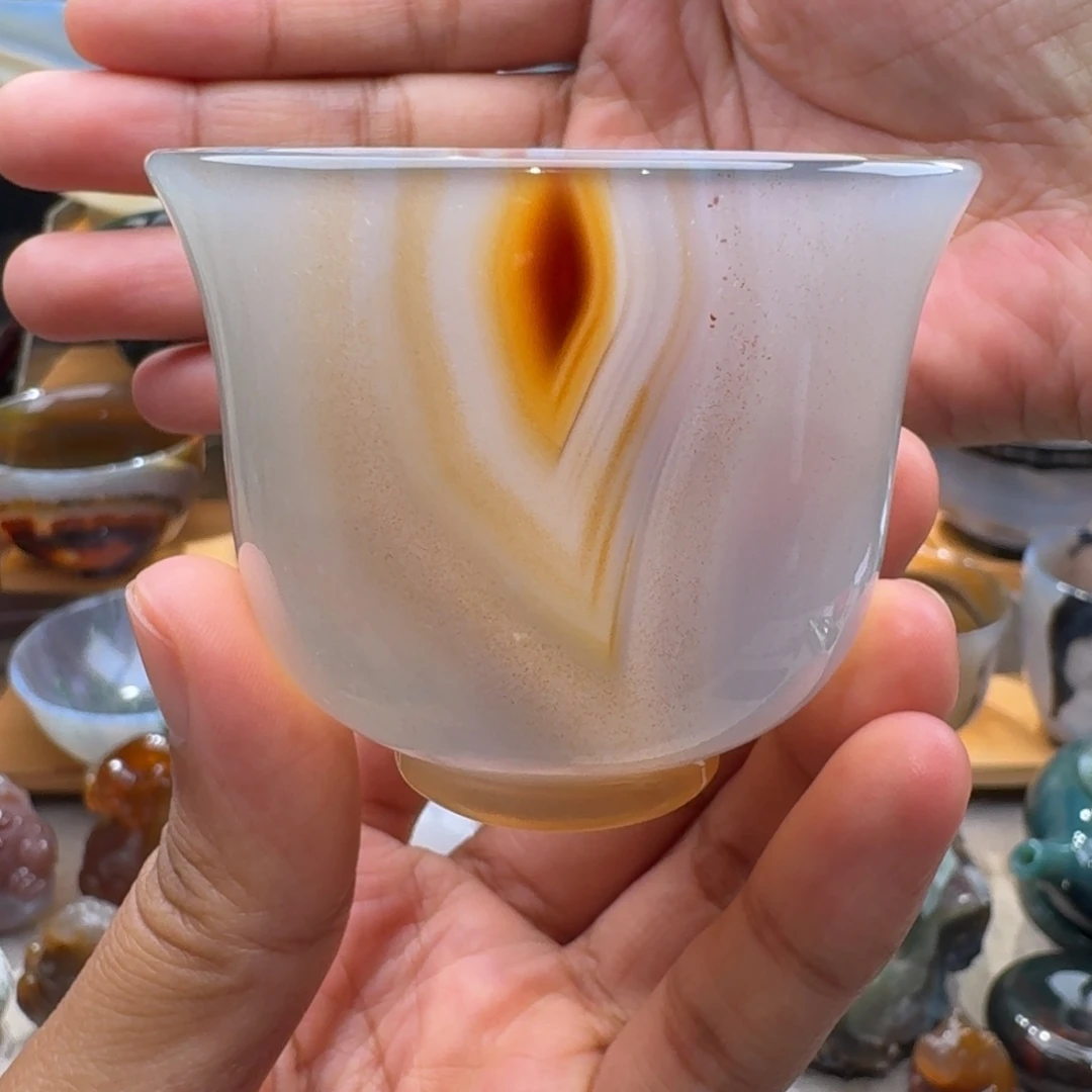 未镶嵌玛瑙茶杯60毫升玛瑙/玉髓