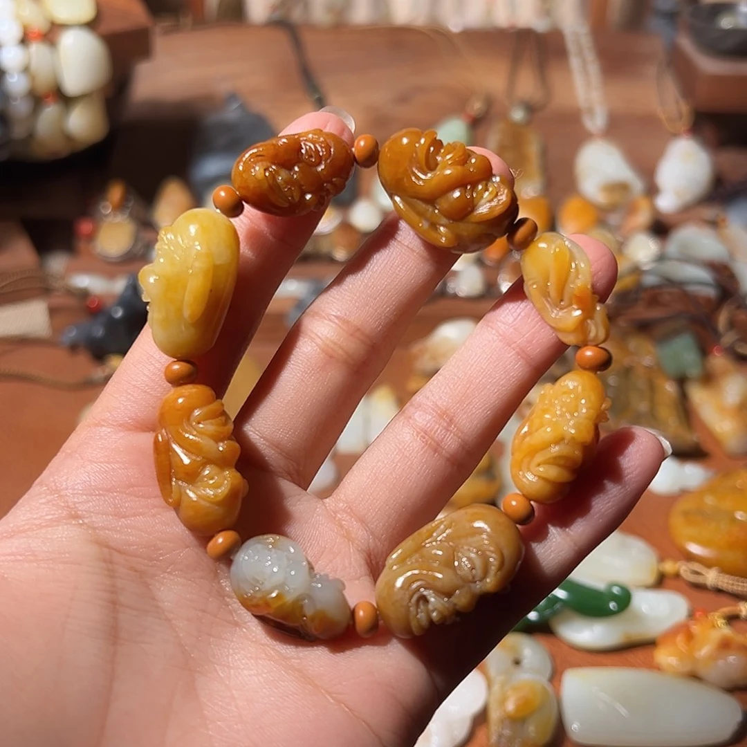 和田玉颈饰未镶嵌柳****日