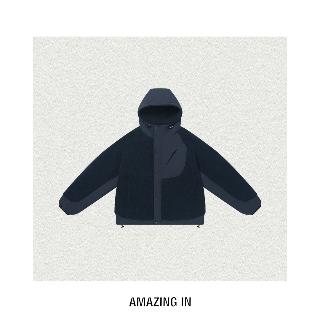 AMAZING IN | 撞色设计摇粒绒连帽外套A250618-AI56BTJCC2D2781