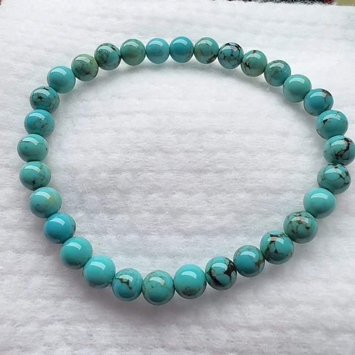 尺寸：6➕绿网花纹圆珠手串