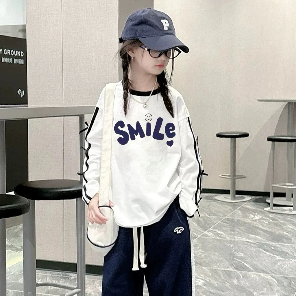 女童长袖T恤春秋2025新款儿童韩版洋气女孩上衣女宝宝纯棉衣服ins