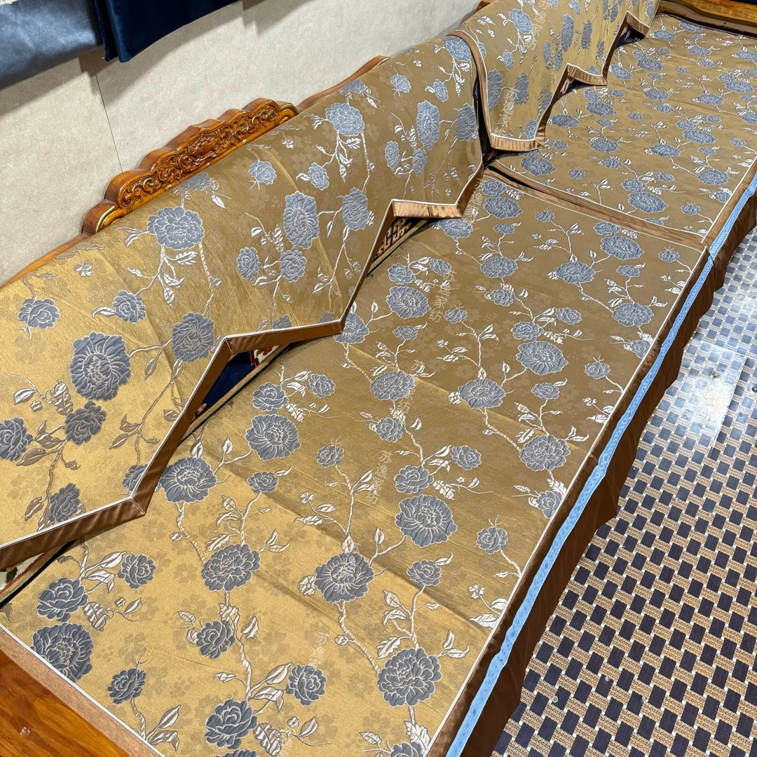 邮政发西藏轻奢高精密藏式沙发床垫高档提花纹路加厚防滑