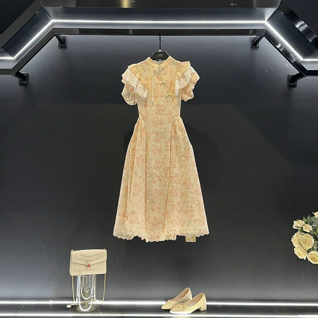 大胆专属-夏季时尚高级感重工高级感显瘦气质无袖连衣裙L-A743