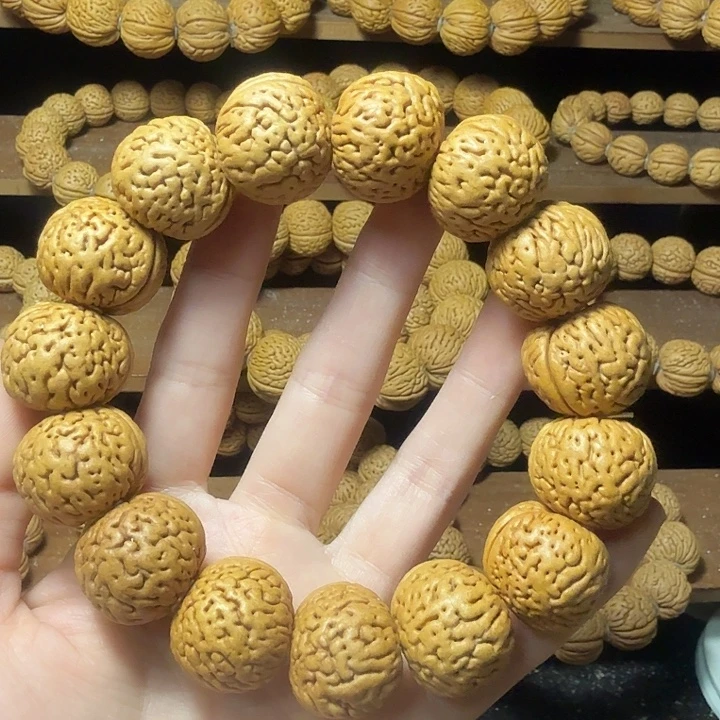 潮***落吊坠桃核老树苹果