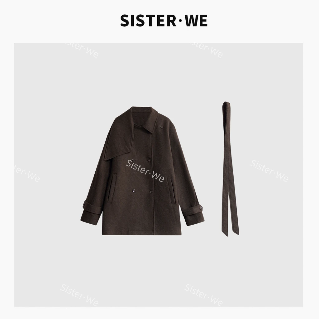 【no退no换】薇姐【象限】Sister·We秋冬立领大衣外套 25996带腰带