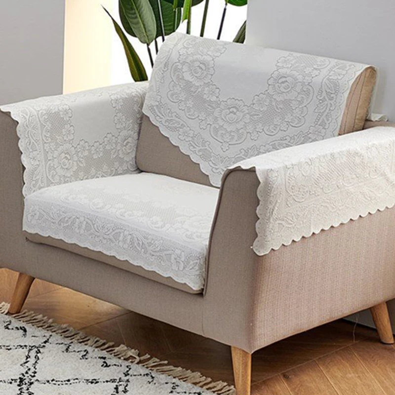 蕾丝单人沙发垫接待会议休息办公室酒店沙发巾三角靠背扶手巾坐垫