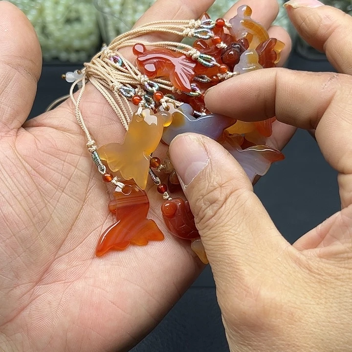 玛瑙/玉髓合金颈饰玛瑙金玉满堂吊坠