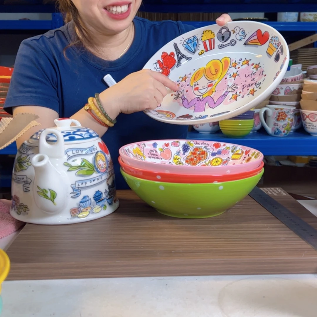 瓷派对女孩椭圆盘