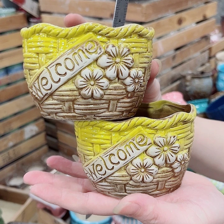 有孔.凑单10元陶瓷花盆发货！