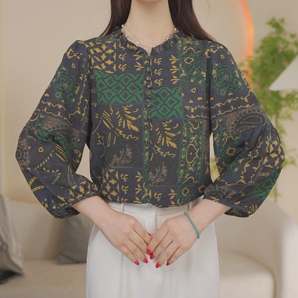 2025春夏新款复古气质优雅上衣小衫#6969