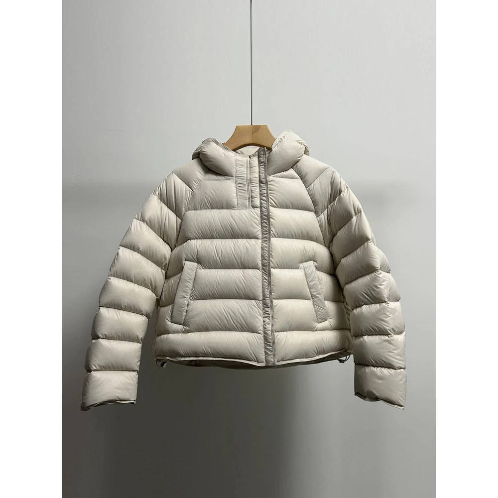 DUCURNO连帽排骨羽绒服女冬季2025新款时尚气质加厚保暖短款外套