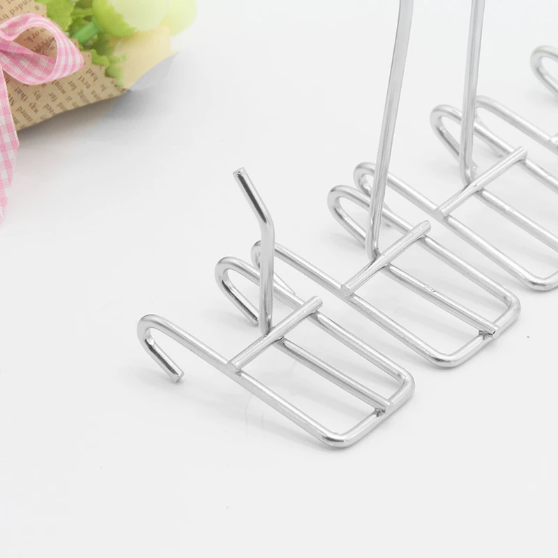 网片网格无痕货架挂钩黑白色不锈钢色饰品手机配件钩超市挂钩30个