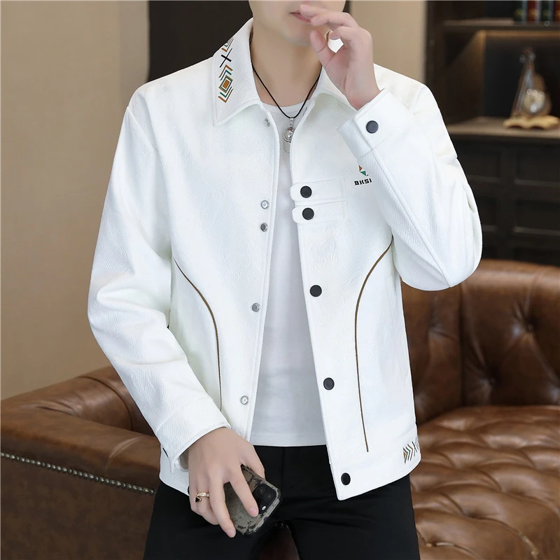 蒂斯派尔夹克男春秋季新款韩版修身休闲毛呢外套百搭春款男装上衣