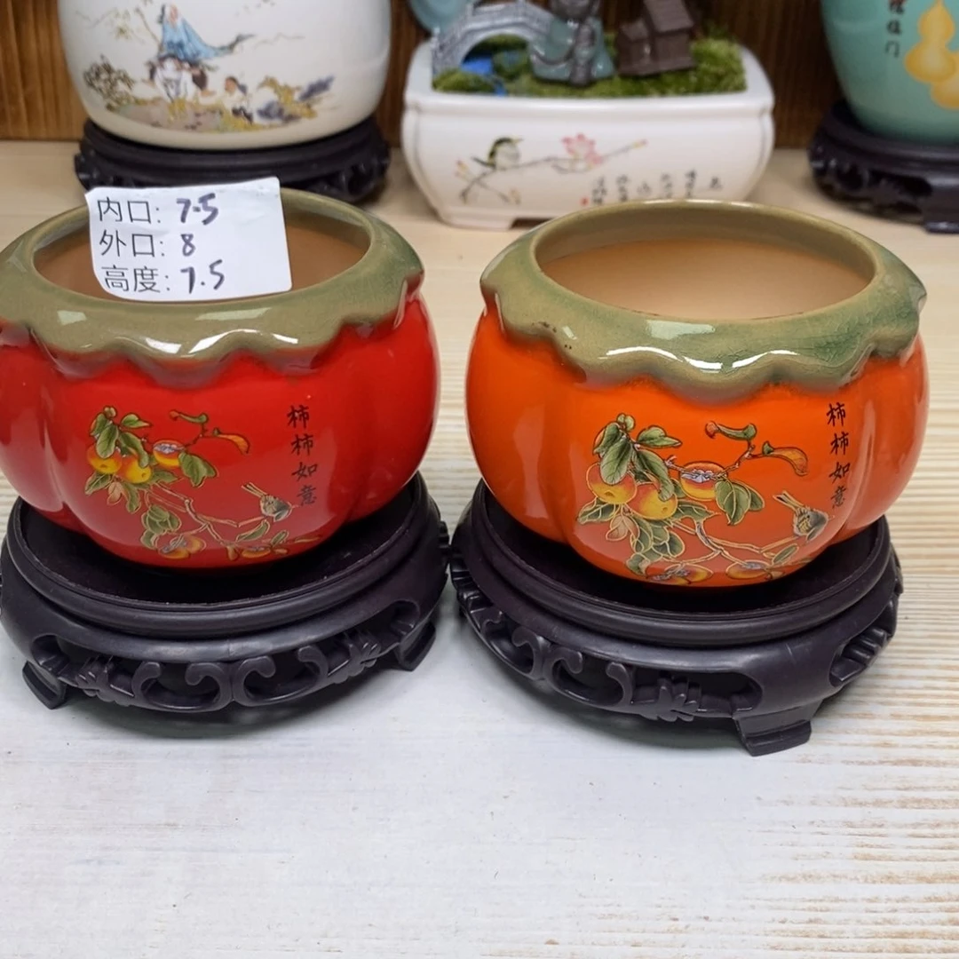 紫砂陶瓷花盆浮力