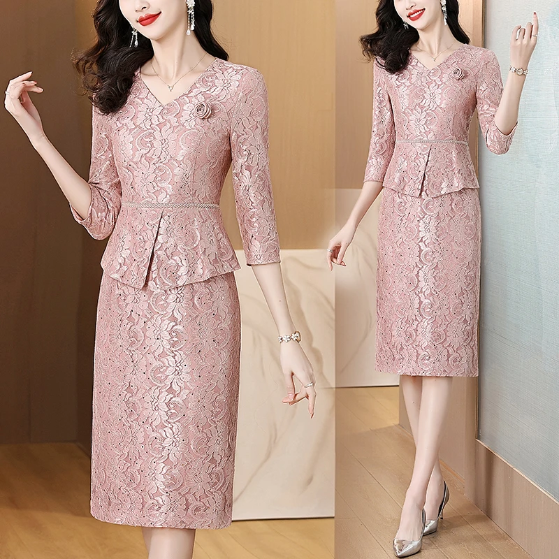 高端婚宴装2025新款高级感气质时尚连衣裙妈妈婚宴礼服平时可穿