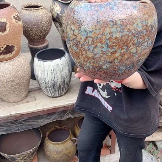 紫砂花盆高度23口径20