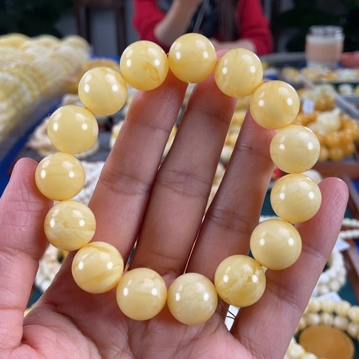 琥珀未镶嵌珠宝奇石14+虎皮圆珠27