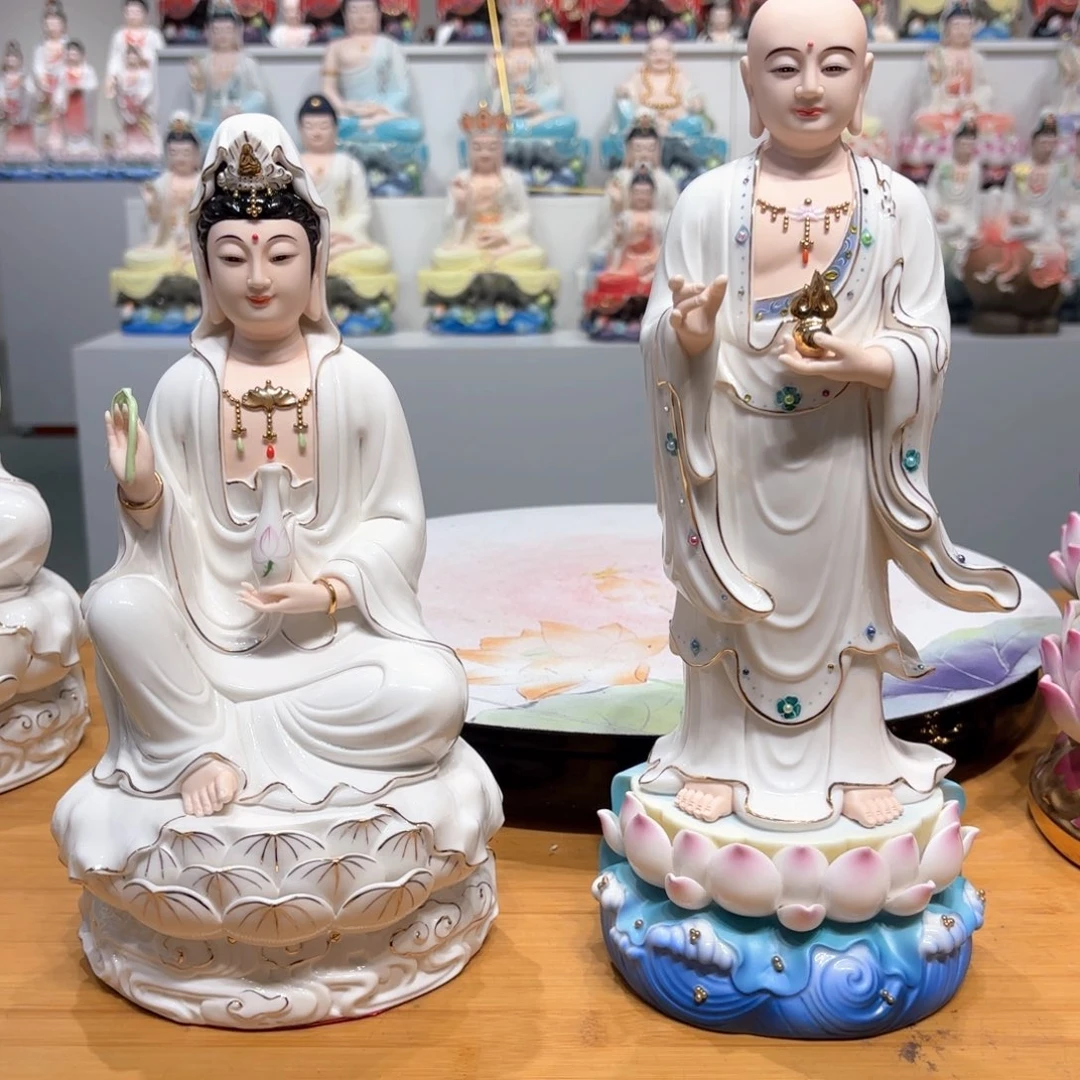 摆件瓷摆件观音地藏