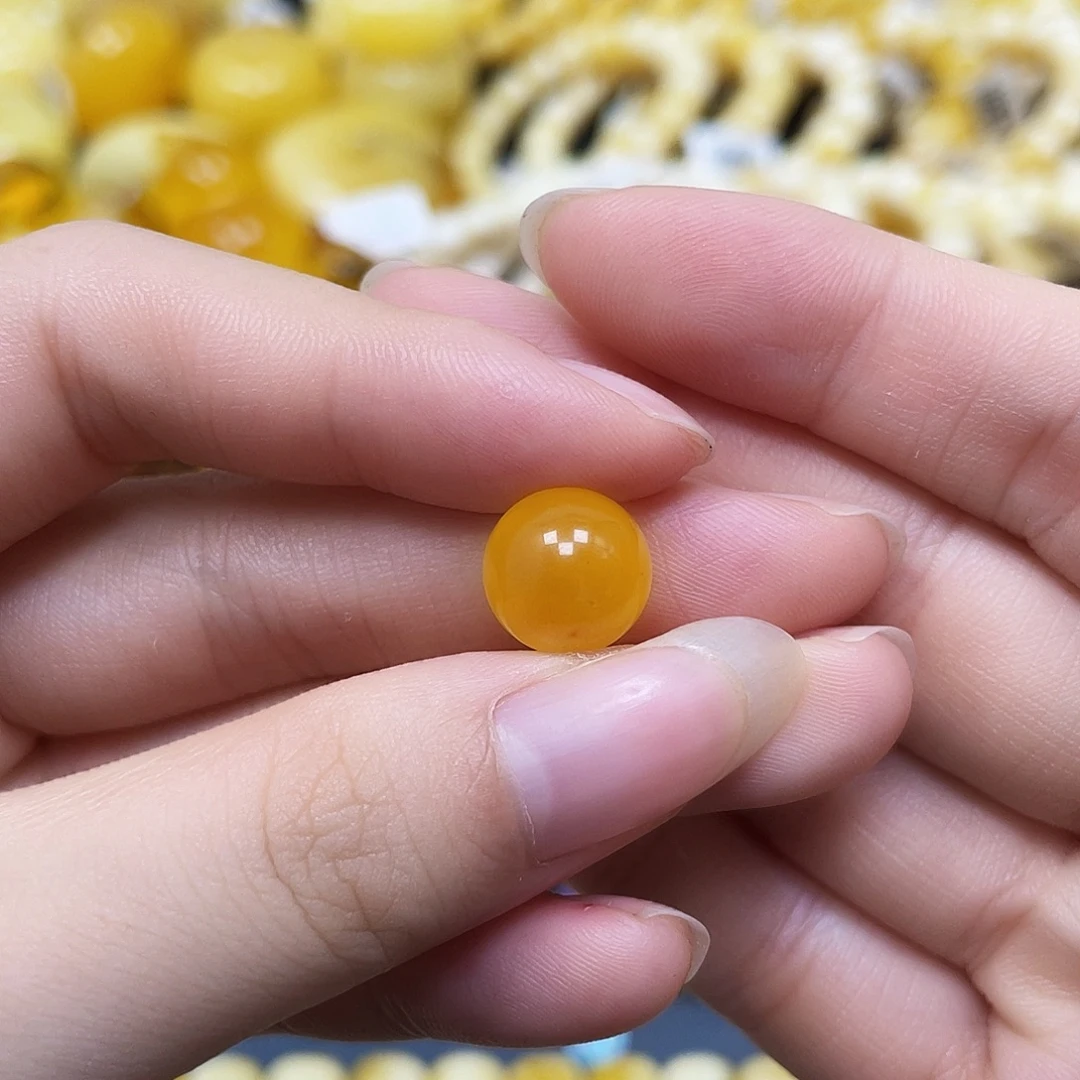裸石蜜蜡未镶嵌圆珠10.9mm瑕