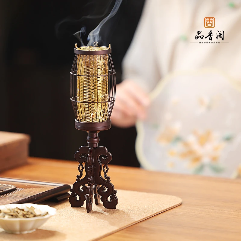 宫廷灯香炉家用室内熏香炉沉香香薰檀香炉烛台纯铜香薰炉高级摆件