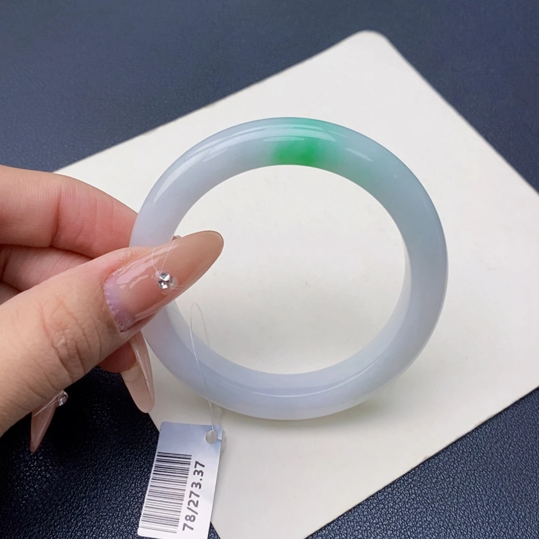 翡翠手镯未镶嵌51正圈阳春白雪