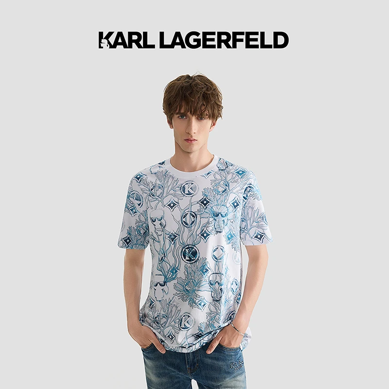 【臻享男装】KARL LAGERFELD卡尔拉格斐短袖T恤老佛爷1K1E30602454