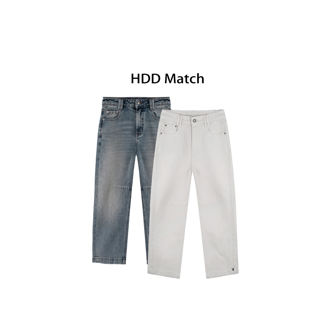 HDD Clothing "牛仔方式"春季女款直筒百搭设计牛仔裤 Y7107
