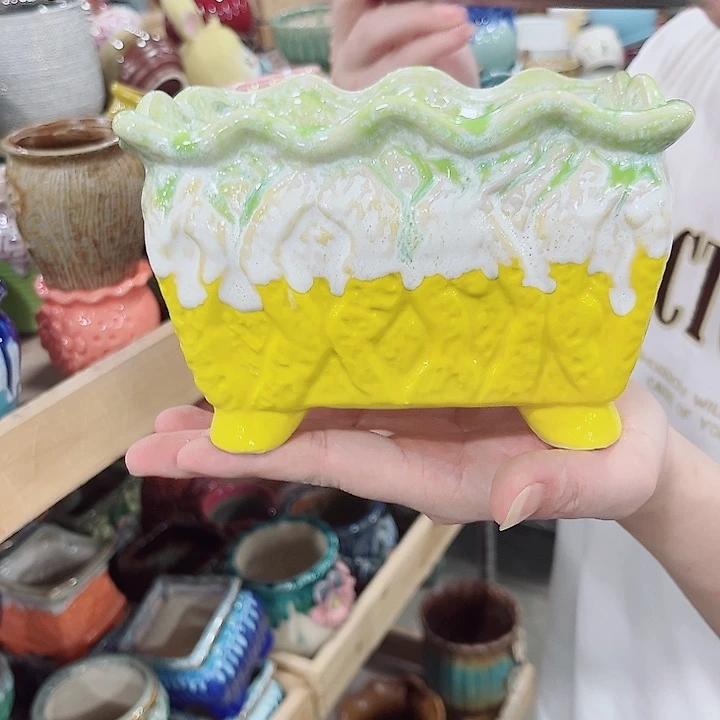 有孔.凑单10元陶瓷花盆发货！