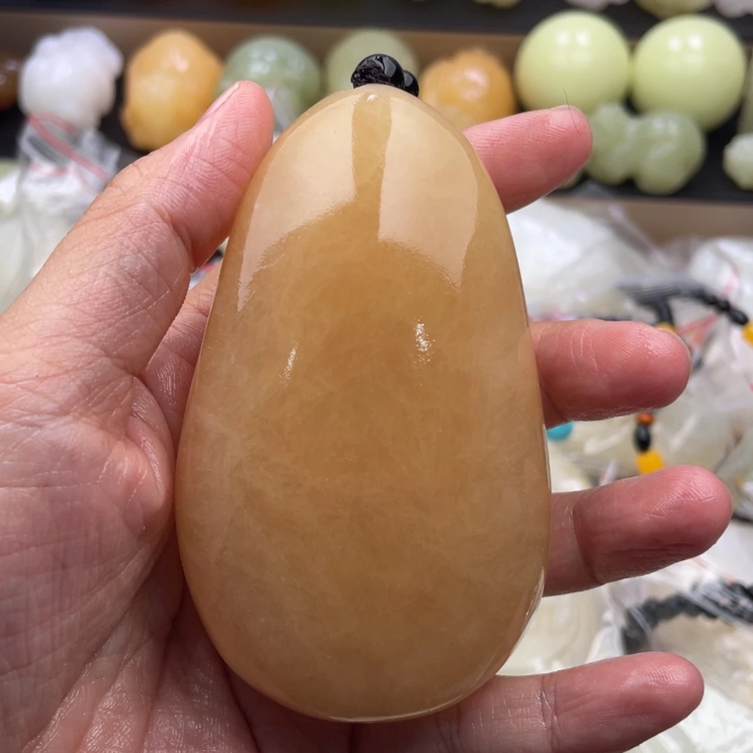 石材我****数天然古青手把件