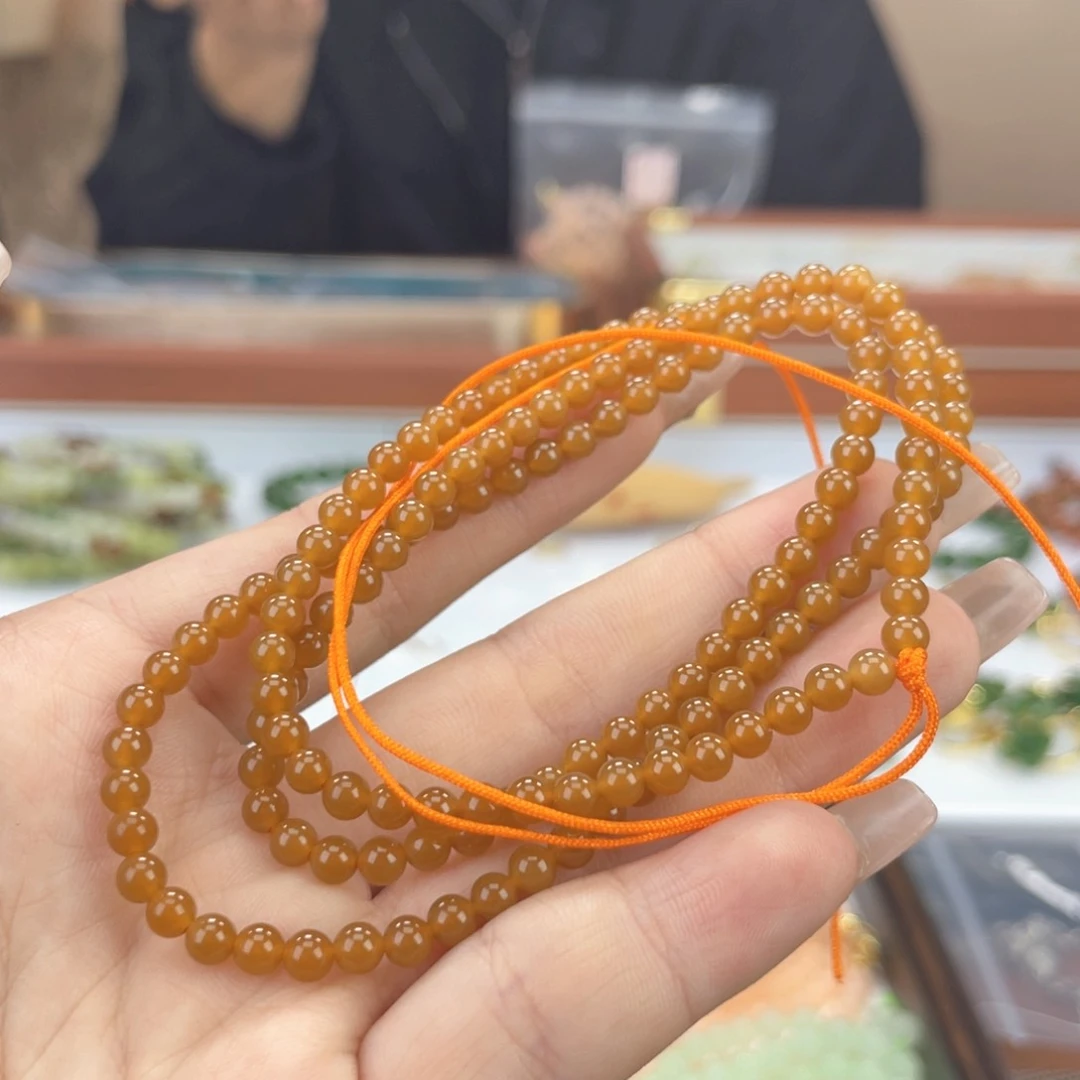 颈饰未镶嵌和田玉卡4mm