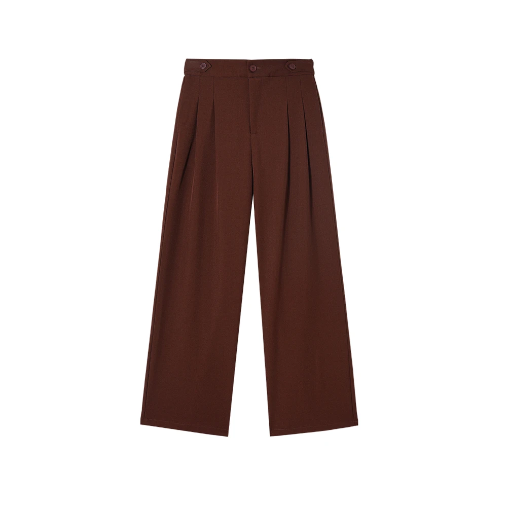 【大易专属】10202：复古原创设计三扣直筒阔腿西装裤